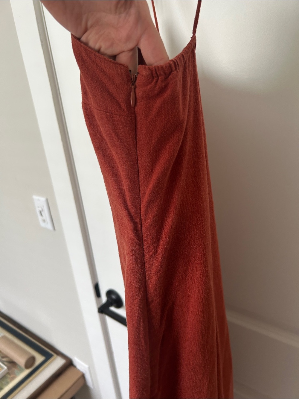 Abercrombie & Fitch Rust Red V-Neck Slip Dress - Picture 4 of 6